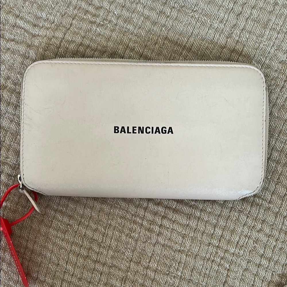 Balenciaga Light Pink Color Wallet with Silver Tone Hardware